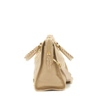 BALENCIAGA MEDIUM METALLIC EDGE CITY BAG BEIGE LGHW