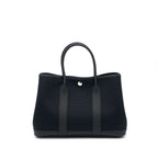 HERMES GARDEN PARTY 30 CANVAS/LEATHER BLACK SHW