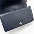 Chanel Medium Chevron Boy Bag Calfskin Blue SHW