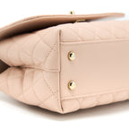 CHANEL 21A SMALL COCO HANDLE CAVIAR ND022 ROSE CLAIR / LIGHT PINK LGHW(MICROCHIP)