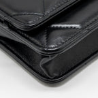 CHANEL 19 WALLET ON CHAIN LAMBSKIN BLACK MULTICOLOUR HARDWARE