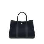 HERMES GARDEN PARTY 30 CANVAS/LEATHER BLACK SHW
