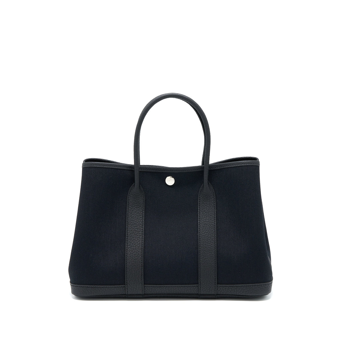 HERMES GARDEN PARTY 30 CANVAS/LEATHER BLACK SHW