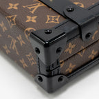 LOUIS VUITTON PETIT MALLE LEATHER/MONOGRAM CANVAS Black/Brown GHW