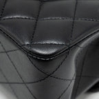 CHANEL MEDIUM CLASSIC DOUBLE FLAP BAG LAMBSKIN BLACK SHW (MICROCHIP)