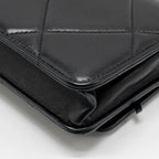 CHANEL 19 WALLET ON CHAIN LAMBSKIN BLACK MULTICOLOUR HARDWARE