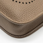 HERMES Mini Evelyne Clemence Etoupe / Blue Nuit GHW