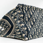 DIOR MEDIUM BOOK TOTE DIOR OBLIQUE EMBROIDERY BLUE
