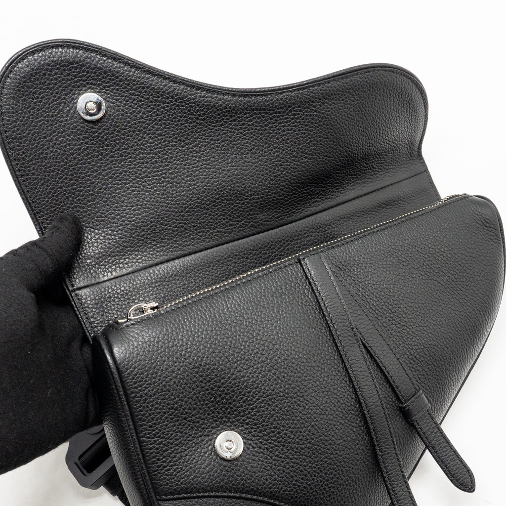 DIOR HOMME SADDLE BAG CALFSKIN BLACK SHW