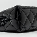 CHANEL MINI KELLY SHOPPING TOTE BAG CALFSKIN BLACK GHW (MICROCHIP)