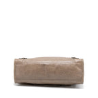 BALENCIAGA CLASSIC CITY BAG LIGHT BROWN RUTHENIUM HARDWARE