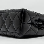 CHANEL MINI KELLY SHOPPING TOTE BAG CALFSKIN BLACK GHW (MICROCHIP)