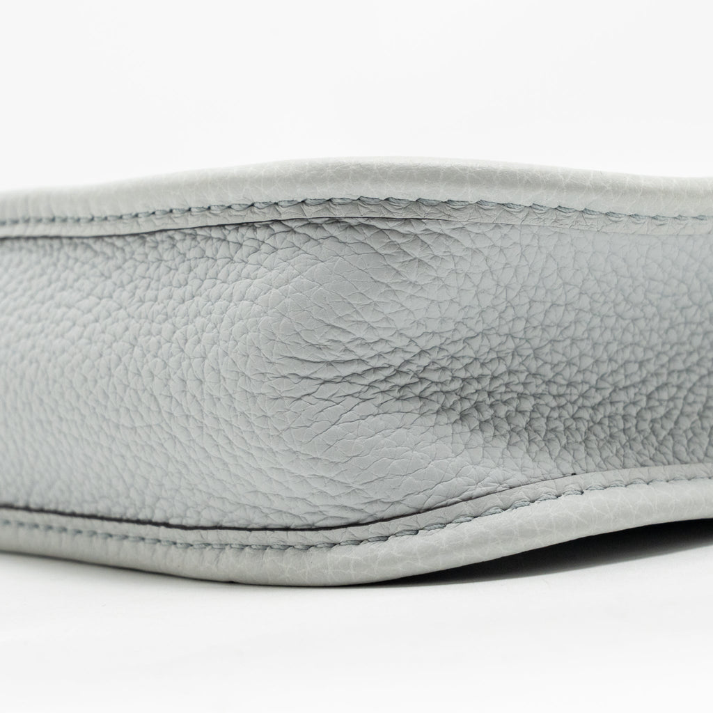 Hermes Mini Evelyne Clemence Bleu Pale / Gris Etain SHW