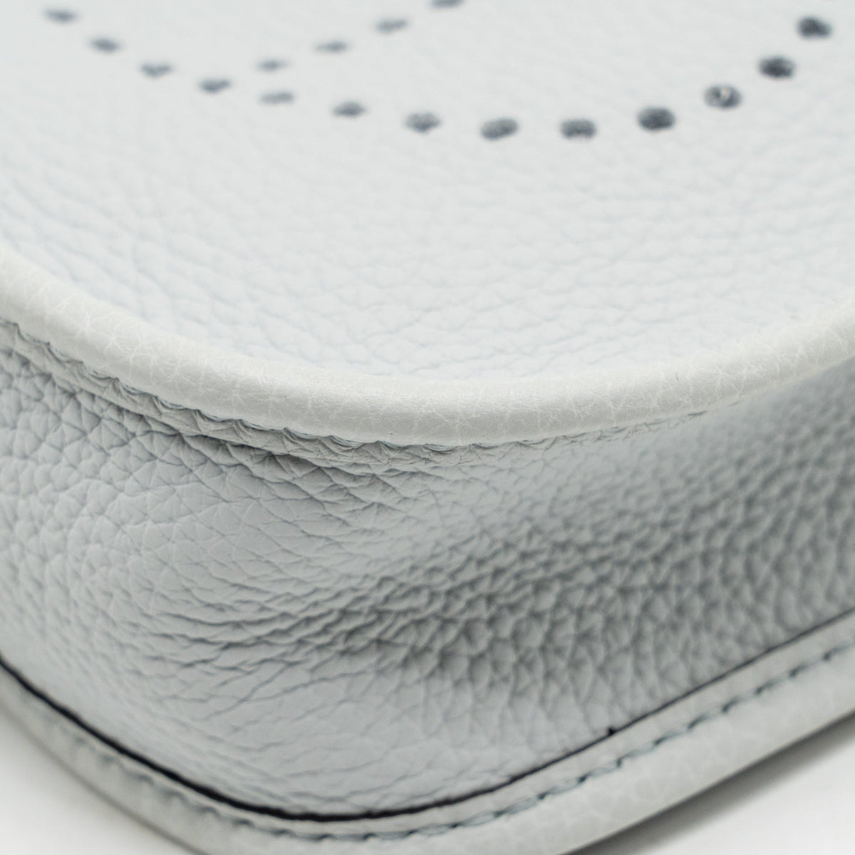 Hermes Mini Evelyne Clemence Bleu Pale / Gris Etain SHW