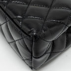 CHANEL MINI KELLY SHOPPING TOTE BAG CALFSKIN BLACK GHW (MICROCHIP)