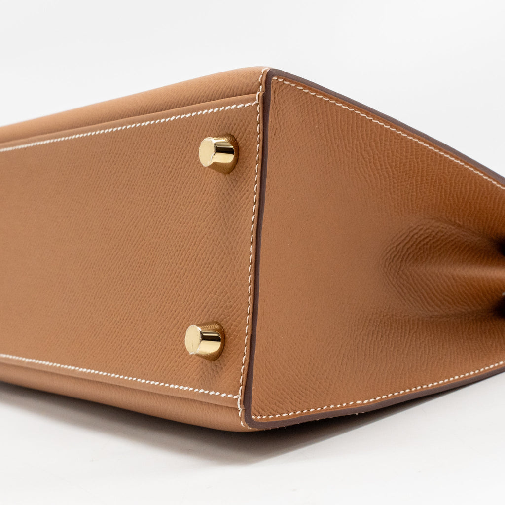 Hermes Kelly 25 Epsom Gold GHW