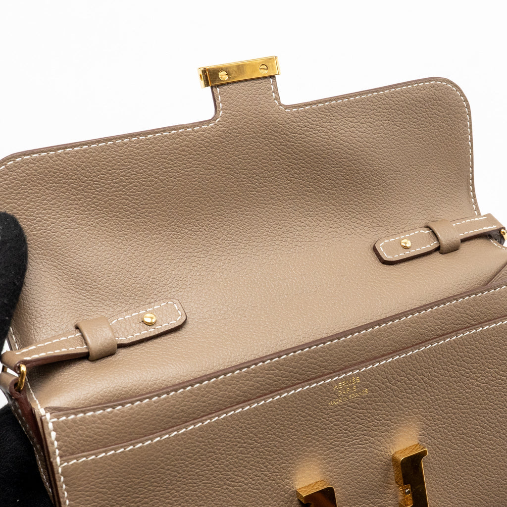 Hermes constance to go evercolor Etoupe GHW