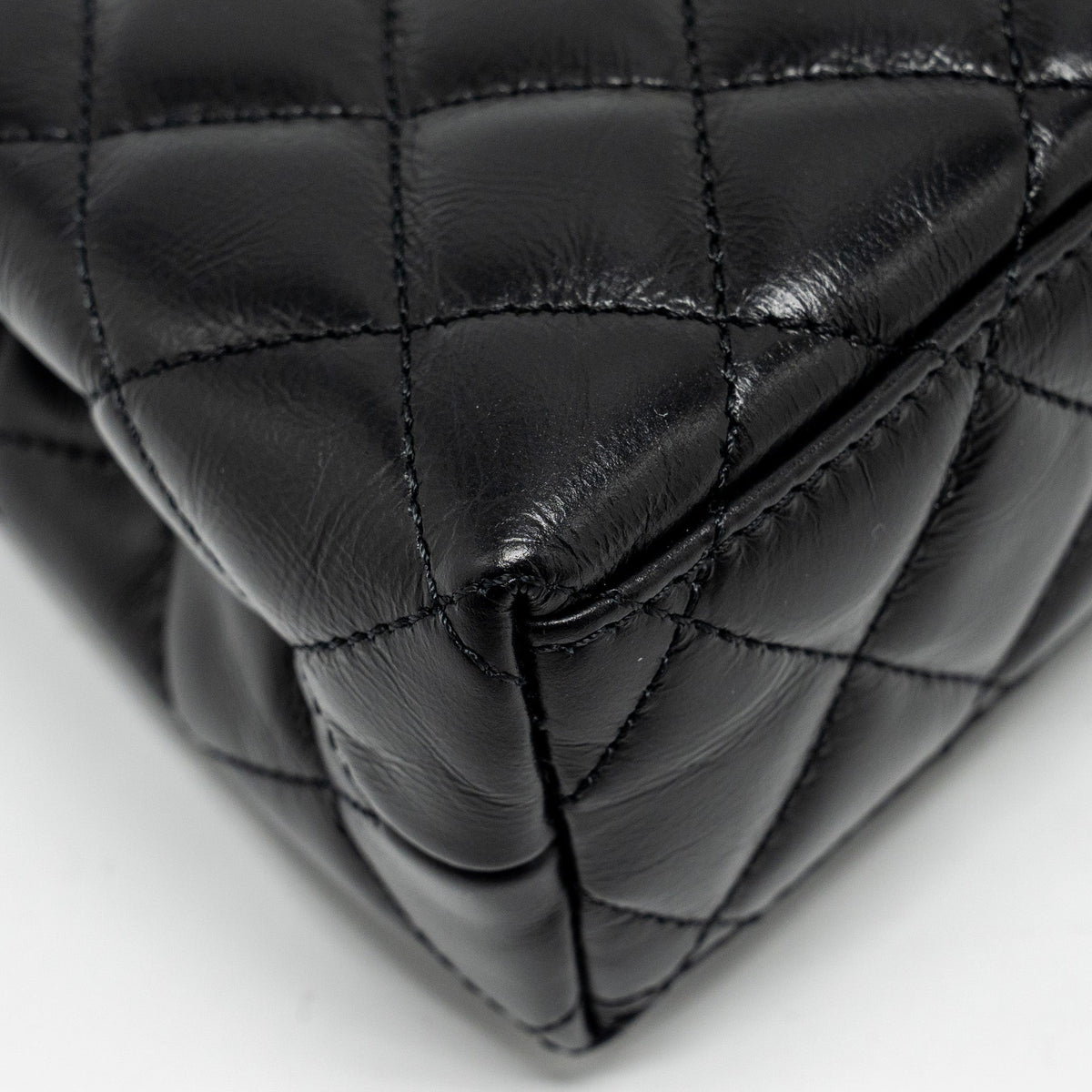 CHANEL MINI KELLY SHOPPING TOTE BAG CALFSKIN BLACK GHW (MICROCHIP)