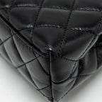 CHANEL MINI KELLY SHOPPING TOTE BAG CALFSKIN BLACK GHW (MICROCHIP)