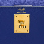 HERMES KELLY 28 SELLIER EPSOM BLEU ELECTRIQUE GHW