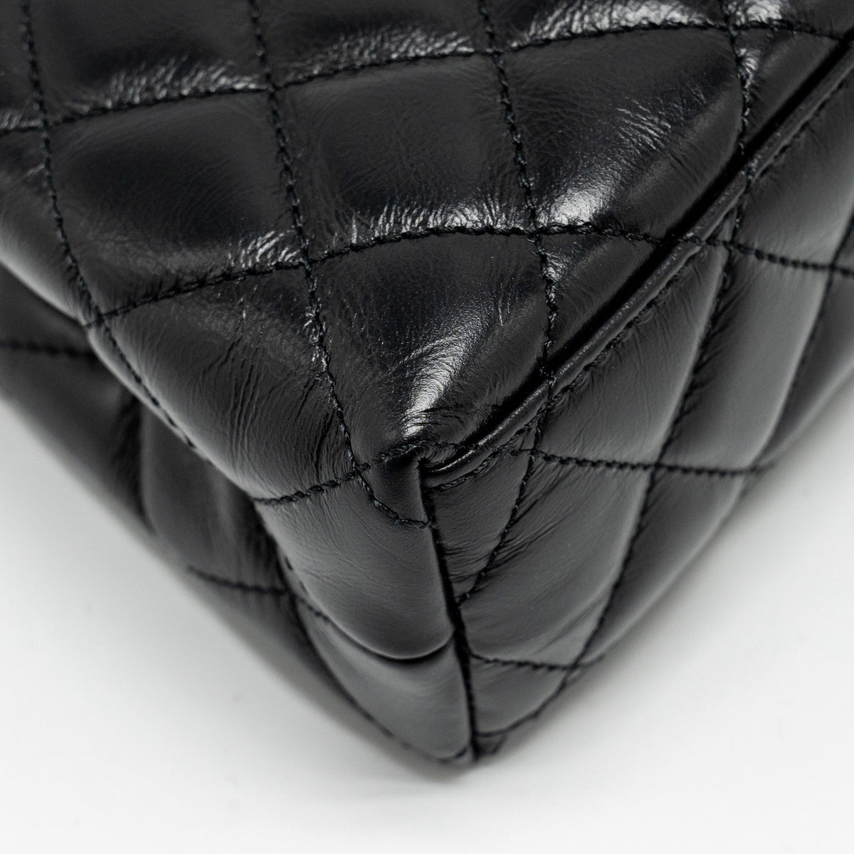 CHANEL MINI KELLY SHOPPING TOTE BAG CALFSKIN BLACK GHW (MICROCHIP)