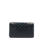 CHANEL 2.55 227 MAXI REISSUE FLAP BAG AGED CALFSKIN BLACK LGHW