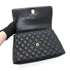 CHANEL COCO HANDLE MEDIUM IN CAVIAR BLACK