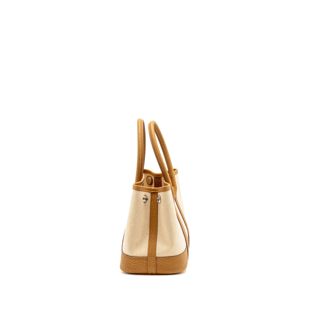 Hermes Neo Garden Party 23 Canvas/ Negonda Ecru-Paille/ Sesame SHW