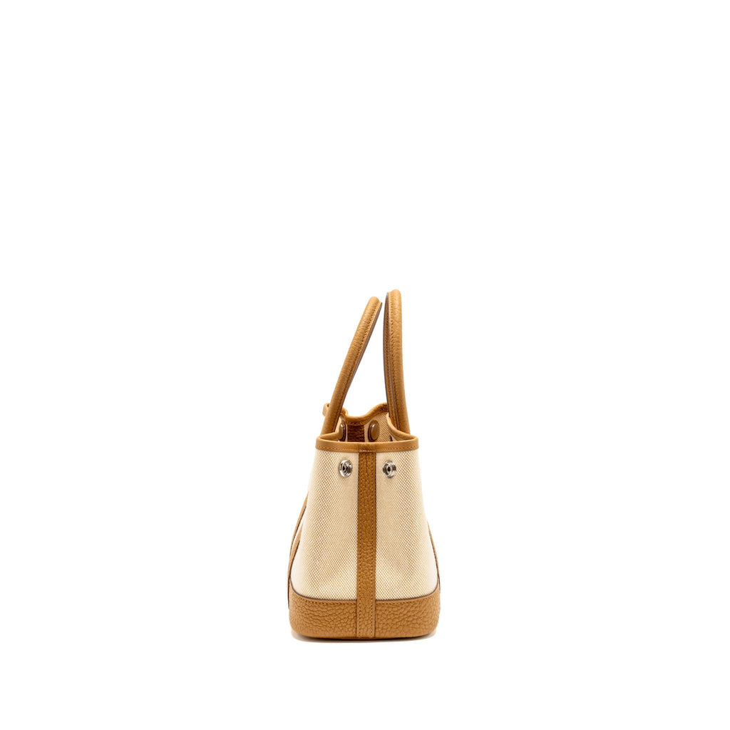 Hermes Neo Garden Party 23 Canvas/ Negonda Ecru-Paille/ Sesame SHW