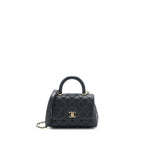 CHANEL EXTRA MINI COCO HANDLE CAVIAR BLACK LGHW
