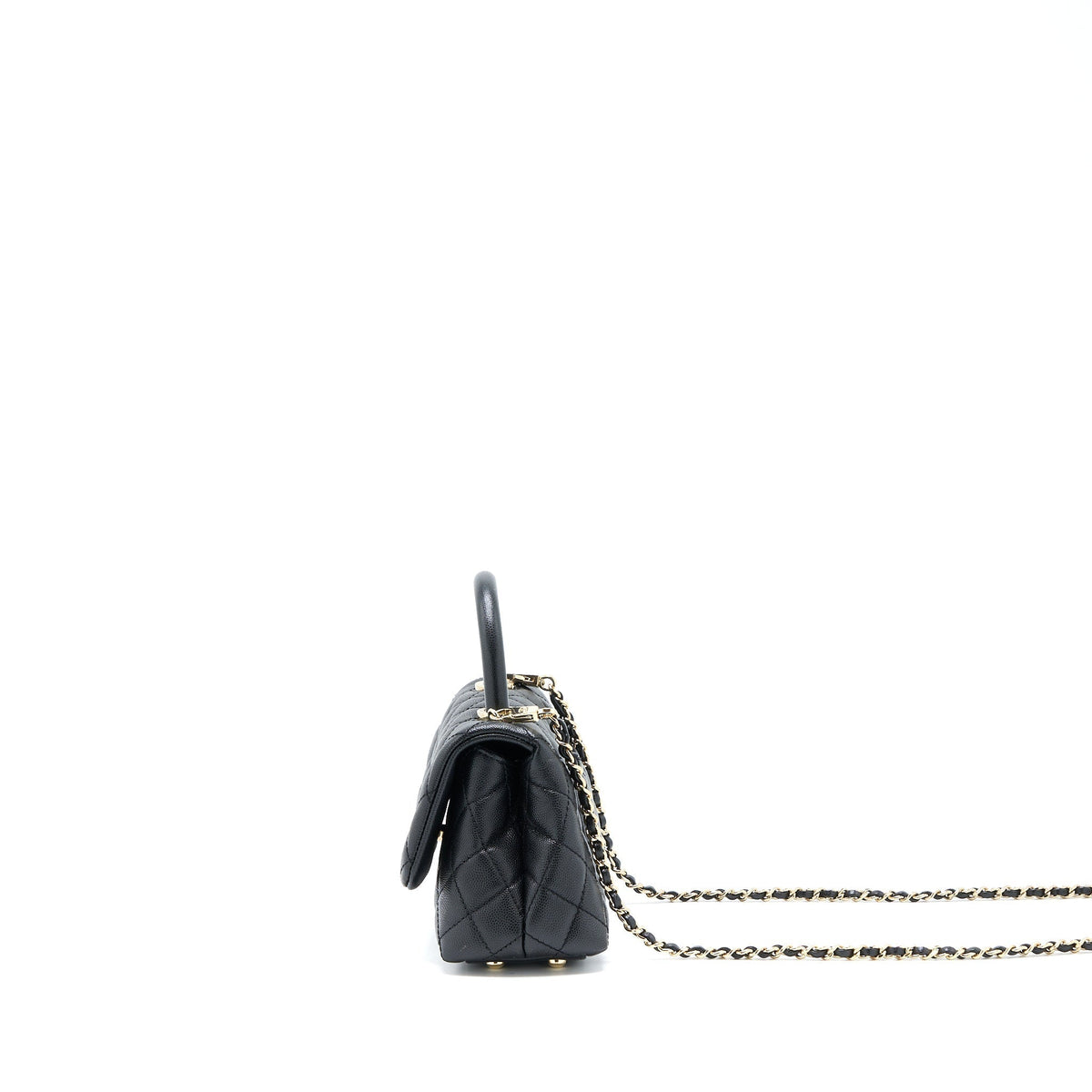 CHANEL EXTRA MINI COCO HANDLE CAVIAR BLACK LGHW