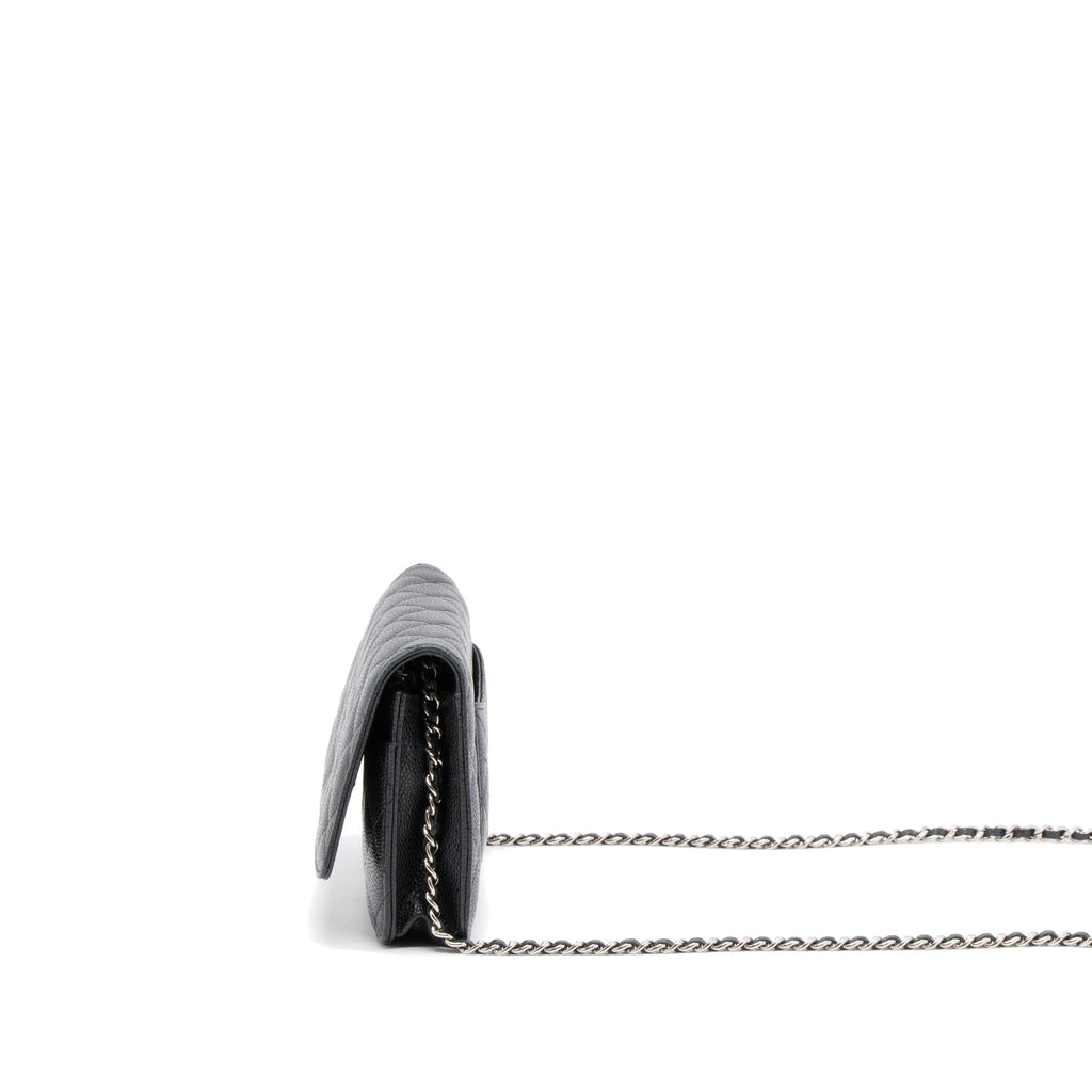 CHANEL CLASSIC WALLET ON CHAIN CAVIAR BLACK SHW