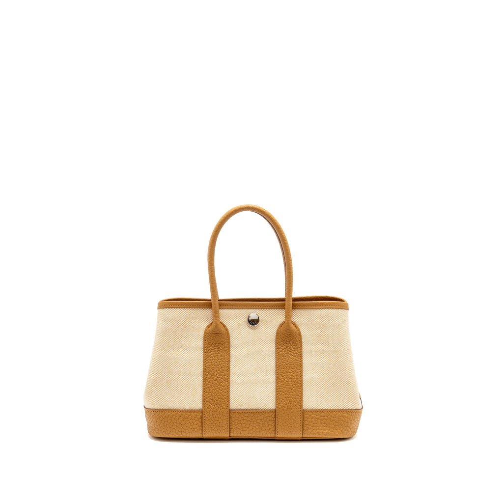 Hermes Neo Garden Party 23 Canvas/ Negonda Ecru-Paille/ Sesame SHW