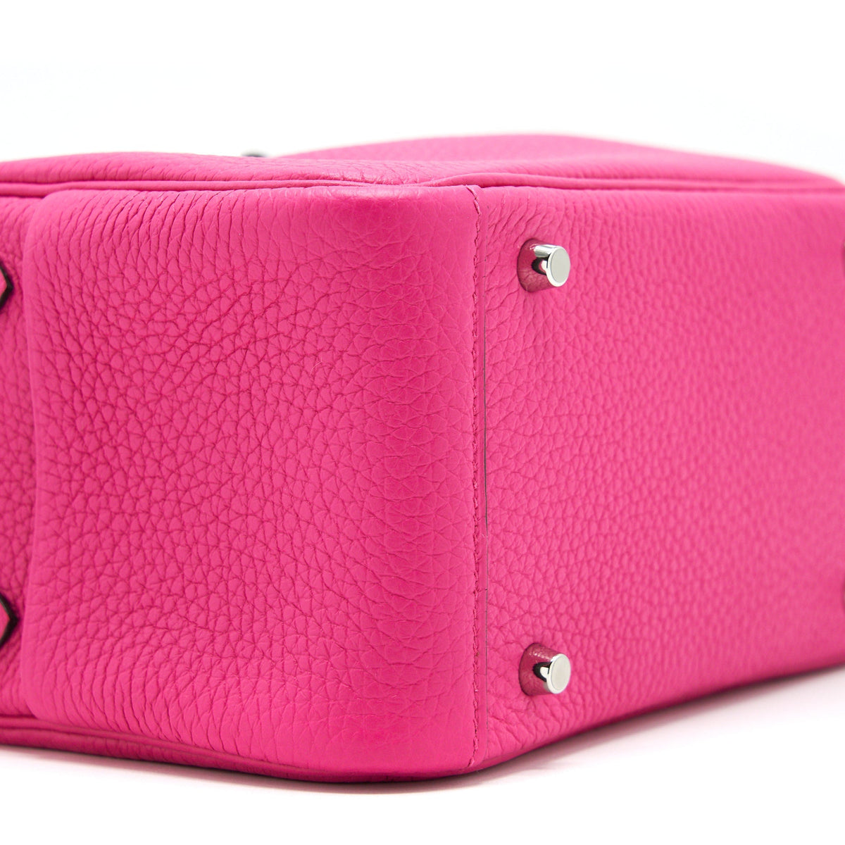 Hermes Mini Lindy Rose Shocking SHW