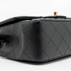 CHANEL MINI RECTANGULAR FLAP BAG LAMBSKIN BLACK RGHW (MICROCHIP)