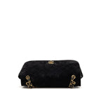 Chanel 26s Maxi flap bag suede calfskin black GHW (microchip)