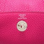 Hermes Mini Lindy Rose Shocking SHW