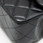 CHANEL MINI RECTANGULAR FLAP BAG LAMBSKIN BLACK RGHW (MICROCHIP)