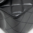 CHANEL MINI RECTANGULAR FLAP BAG LAMBSKIN BLACK RGHW (MICROCHIP)