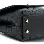 CHANEL SMALL COCO HANDLE CAVIAR BLACK LGHW (MICROCHIP)