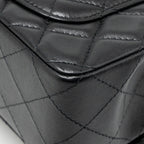 CHANEL MINI RECTANGULAR FLAP BAG LAMBSKIN BLACK RGHW (MICROCHIP)