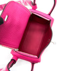 Hermes Mini Lindy Rose Shocking SHW