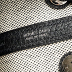 Hermes Garden Party 23 Canvas/Negonda Ecru-Black/Black SHW