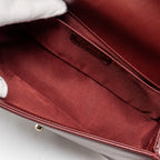 CHANEL MEDIUM BOY BAG LAMBSKIN DARK RED LGHW