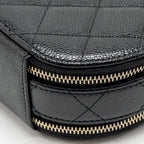 Chanel Top Handle Round Vanity Case Caviar Black LGHW