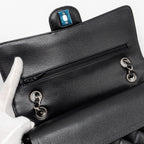 CHANEL MEDIUM CLASSIC DOUBLE FLAP BAG CAVIAR BLACK SHW