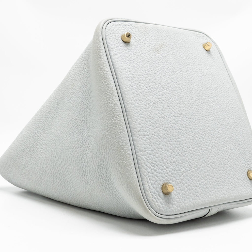 Hermes picotin 22 lock bag clemence blue pale GHW