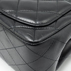 CHANEL MINI SQUARE FLAP BAG LAMBSKIN BLACK LGHW (MICROCHIP)