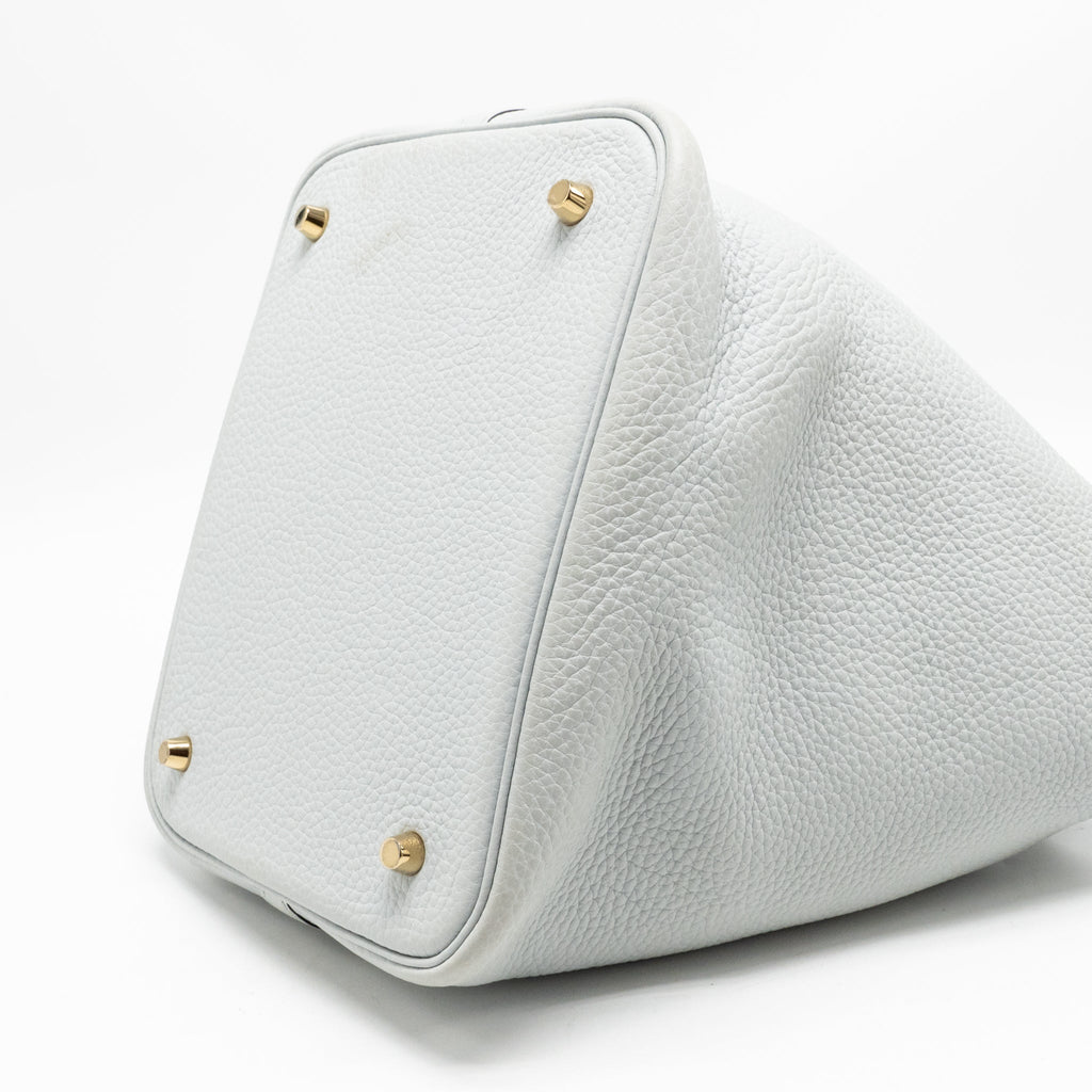 Hermes picotin 22 lock bag clemence blue pale GHW
