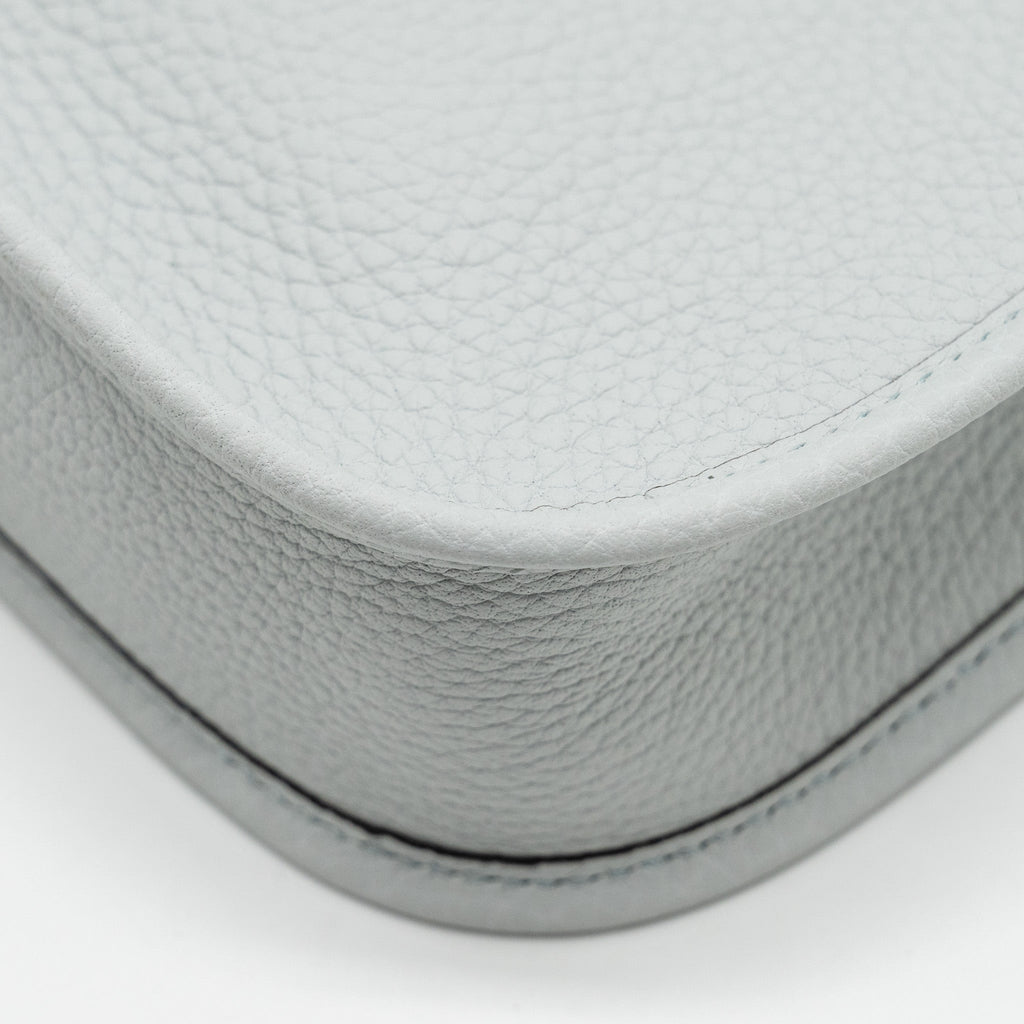 Hermes Mini Evelyne Clemence Bleu Pale/Gris Etain GHW